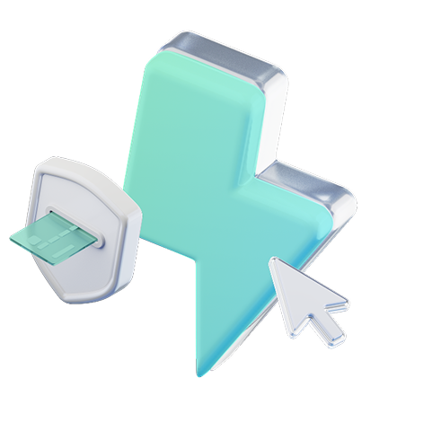 Lightning icon representing instant card issuance